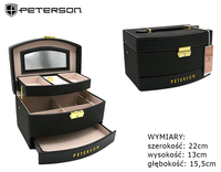 Black Eco-Leather Jewelry Box Peterson PTN SZK-02