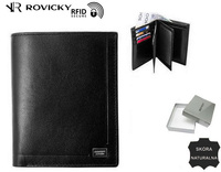 Portfel męski skórzany RFID PC-105-BAR Black