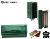 Women's leather wallet PTN 421028-SH Green