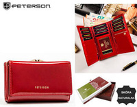 Leather wallet RFID PETERSON PTN 42108-SAF