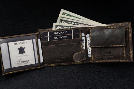 Men's leather wallet Always Wild RFID