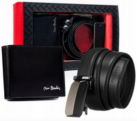 Gift Set: Genuine Leather Wallet and Belt with Automatic Buckle - Pierre Cardin ZM-PC36