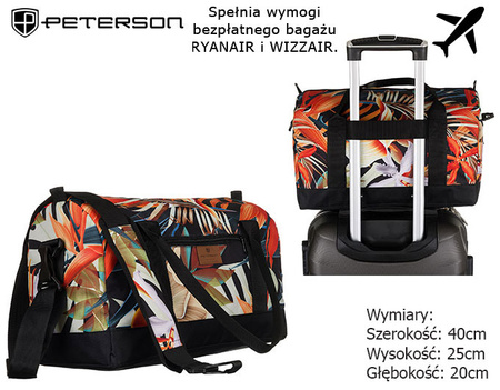 Patterned travel bag for carry-on luggage - Peterson