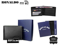 Portfel skórzany RFID RONALDO 0002-D BLACK