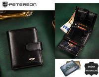 Leather wallet RFID PETERSON PTN 363Z 2-1-1