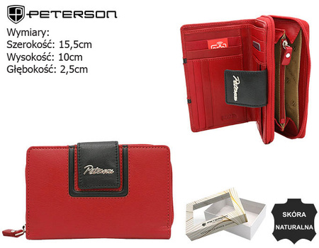 PTN KA-28 Red+Black leather wallet