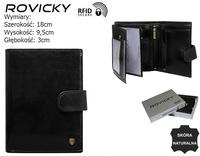 Portfel męski skórzany N575L-RVT Black