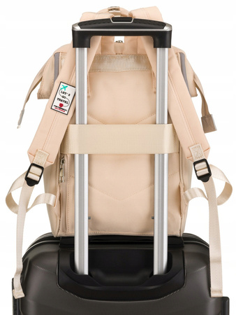 Plecak z poliestru PETERSON PTN 2022-3 Beige+Grey