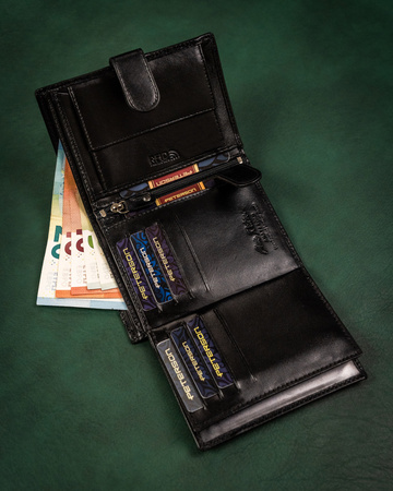 Gift set: leather wallet and key ring PETERSON PTN SET-M-N4-KCS