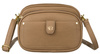 Set: handbag + pouch made from pebbled eco-leather PU R-KP-17-A19 Beige