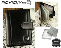 Etui na karty skórzane RFID ROVICKY CPR-032-BAR