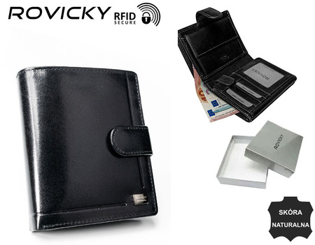 ROVICKY PC-102L-BAR RFID leather wallet