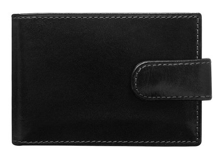 Leather card case TW-02-VT-NL BLACK