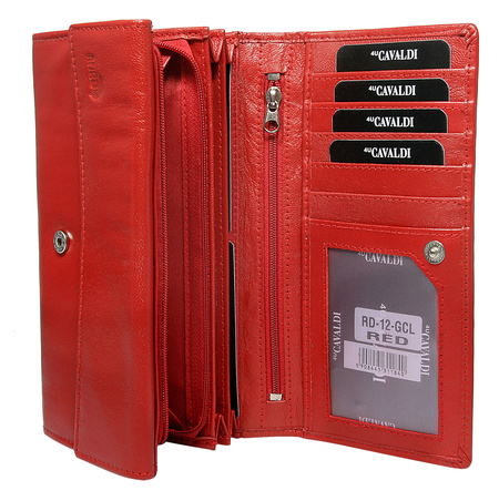 4U CAVALDI R-RD-12-GCL RFID leather wallet