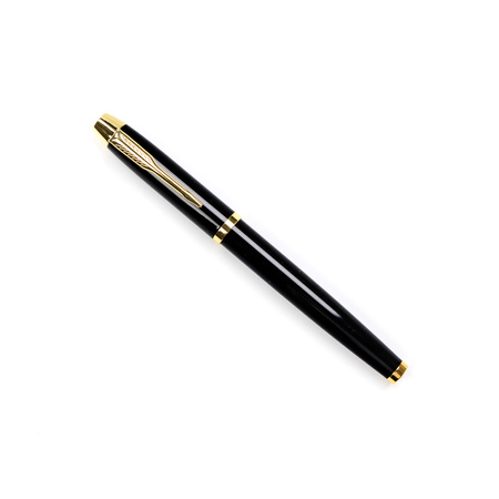 Gift set: a black pen and a notebook A5 in an eco-leather cover Peterson PTN 222-NOT Black-Gold