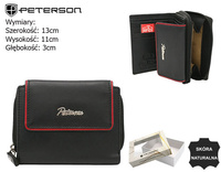 PTN KA-26 Leather Wallet Black+Red