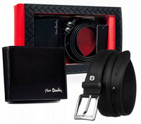 Gift Set: Leather Wallet and Belt with Traditional Buckle - Pierre Cardin® ZM-PC30