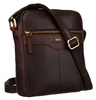 Men's Leather Messenger Bag PTN 711-OPU Brown