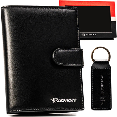 Gift set: leather wallet and keychain ROVICKY R-SET-M-N4-KCS