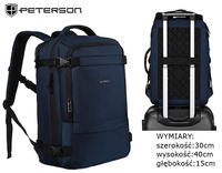 Plecak z poliestru PETERSON PTN PL-FK01 Navy