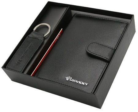 Gift set: leather wallet and key ring ROVICKY R-SET-M-N4-KCS