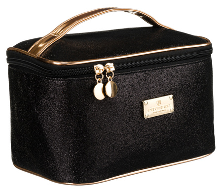 A large glitter cosmetic bag PTN KOS-L04-B Black Peterson