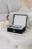 A jewelry box made of eco-leather PTN SZK-04A Black