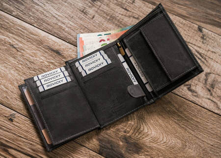 A men's wallet made of natural nubuck leather for horse enthusiasts Always Wild N4-CHM-HORSE