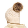 Czapka damska z odpinanym pomponem PETERSON PTN HAT-06 Beige