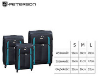 PTN 5209-SET Black+Blue Suitcase Set