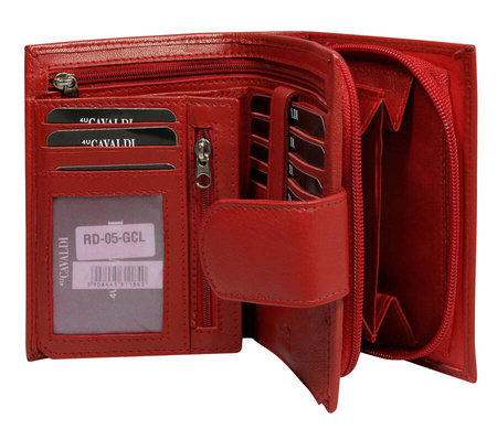 WOMEN'S leather wallet RD-05-GCL-NL Red