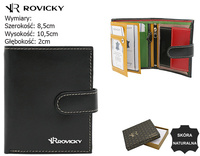 Portfel męski skórzany R-RM-24-16L-GCL Black Multi