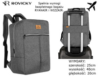 Plecak podróżny Rovicky R-PL-01 Gray