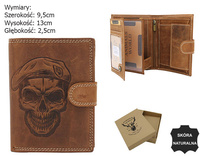 RFID leather wallet Always Wild N4L-CHM-SKULL