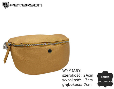 Leather bumbag PETERSON PTN 28301-SD