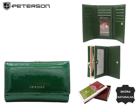 Women's leather wallet PTN 42108-SH Green