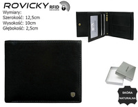 Portfel męski skórzany N01-RVT Black