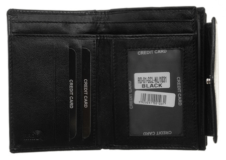 WOMEN'S leather wallet RD-01-GCL-NL Black