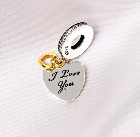 Srebrny charms I Love You Forever PETERSON CHW-001