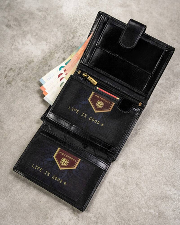 Three-Piece Gift Set: Men’s Leather Wallet, Cardholder and Keychain PETERSON PTN SET3-N4L-V