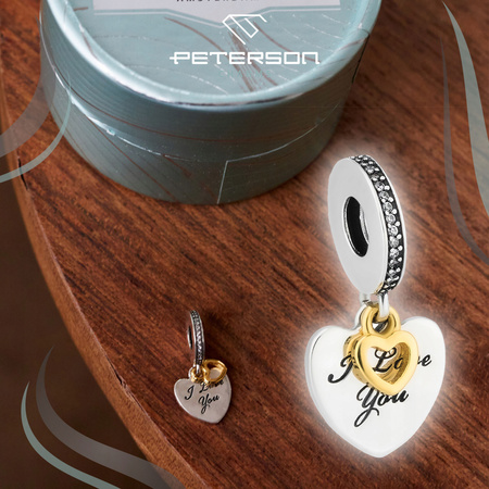 Srebrny charms I Love You Forever PETERSON CHW-001