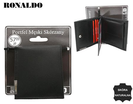 Portfel męski skórzany RM-01-BDF-BL Black