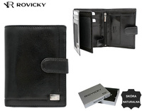 Leather wallet RFID PETERSON CPR-N4L-BAR