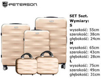 Zestaw walizek PTN 5806-SET Gold