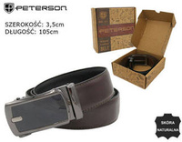 Pasek PU+skóra 35 mm PTN AB35-105-02-PUL BROWN