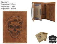 RFID leather wallet Always Wild N4-CHM-SKULL