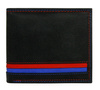 Portfel skórzany N992-MHD-L Black-Red-Blue