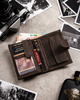 Leather wallet+key ring gift set PETERSON PTN SET-M-1542L-CHM