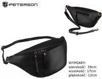 Leather bumbag PETERSON PTN 9707-NDM