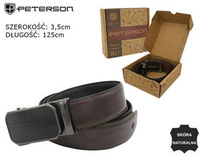 Pasek PU+skóra 35 mm PTN AB35-105-03-PUL BROWN